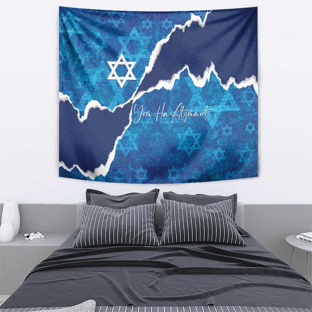 Israel Yom Ha'atzmaut Tapestry Star of David Grunge Style
