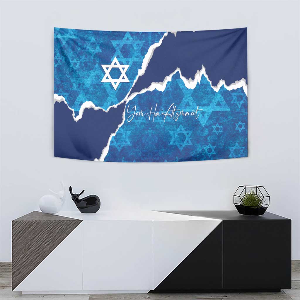 Israel Yom Ha'atzmaut Tapestry Star of David Grunge Style