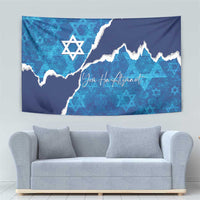 Israel Yom Ha'atzmaut Tapestry Star of David Grunge Style