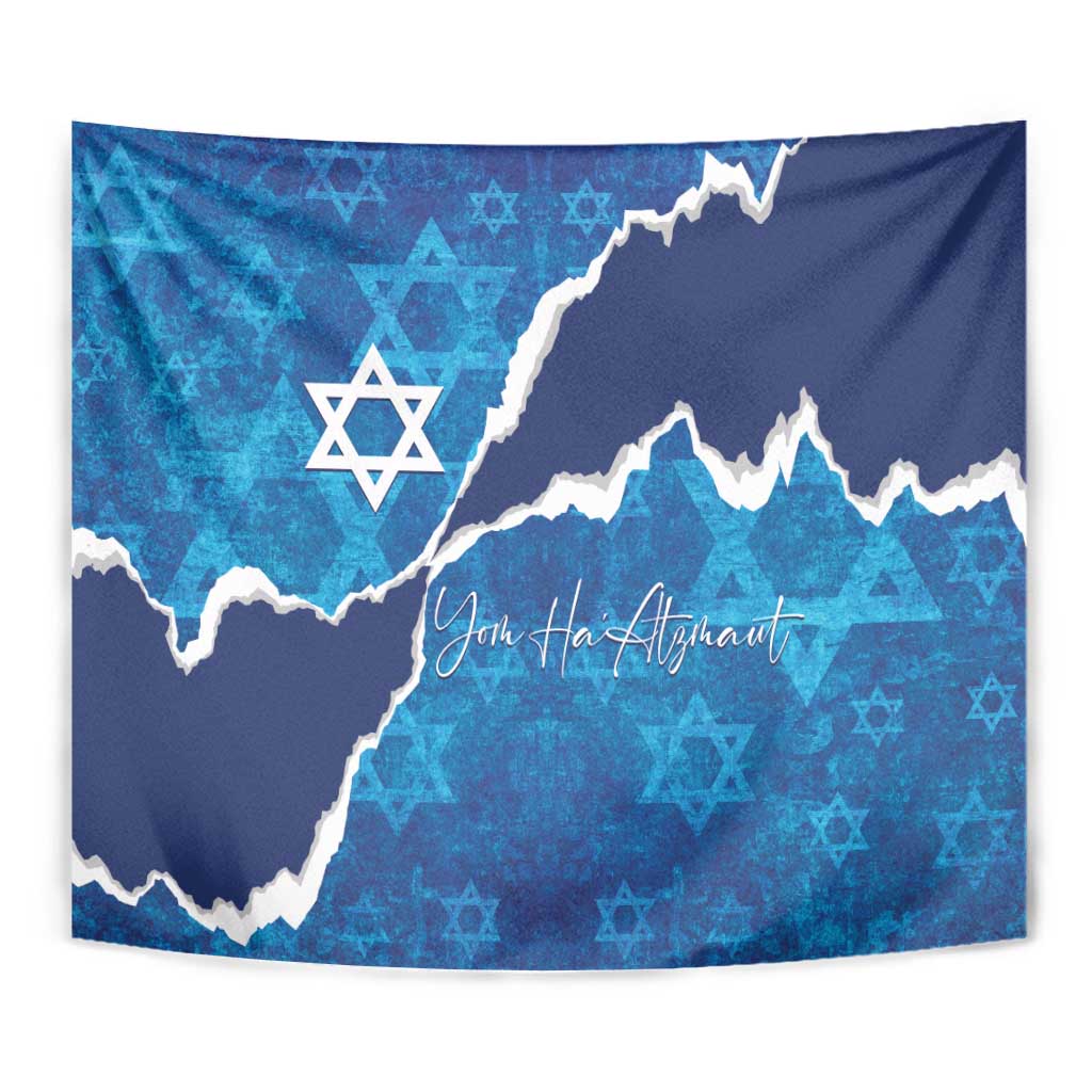 Israel Yom Ha'atzmaut Tapestry Star of David Grunge Style