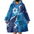 Personalized Israel Yom Ha'atzmaut Wearable Blanket Hoodie Star of David Grunge Style