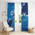 Israel Yom Ha'atzmaut Window Curtain Star of David Grunge Style