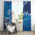 Israel Yom Ha'atzmaut Window Curtain Star of David Grunge Style