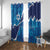 Israel Yom Ha'atzmaut Window Curtain Star of David Grunge Style