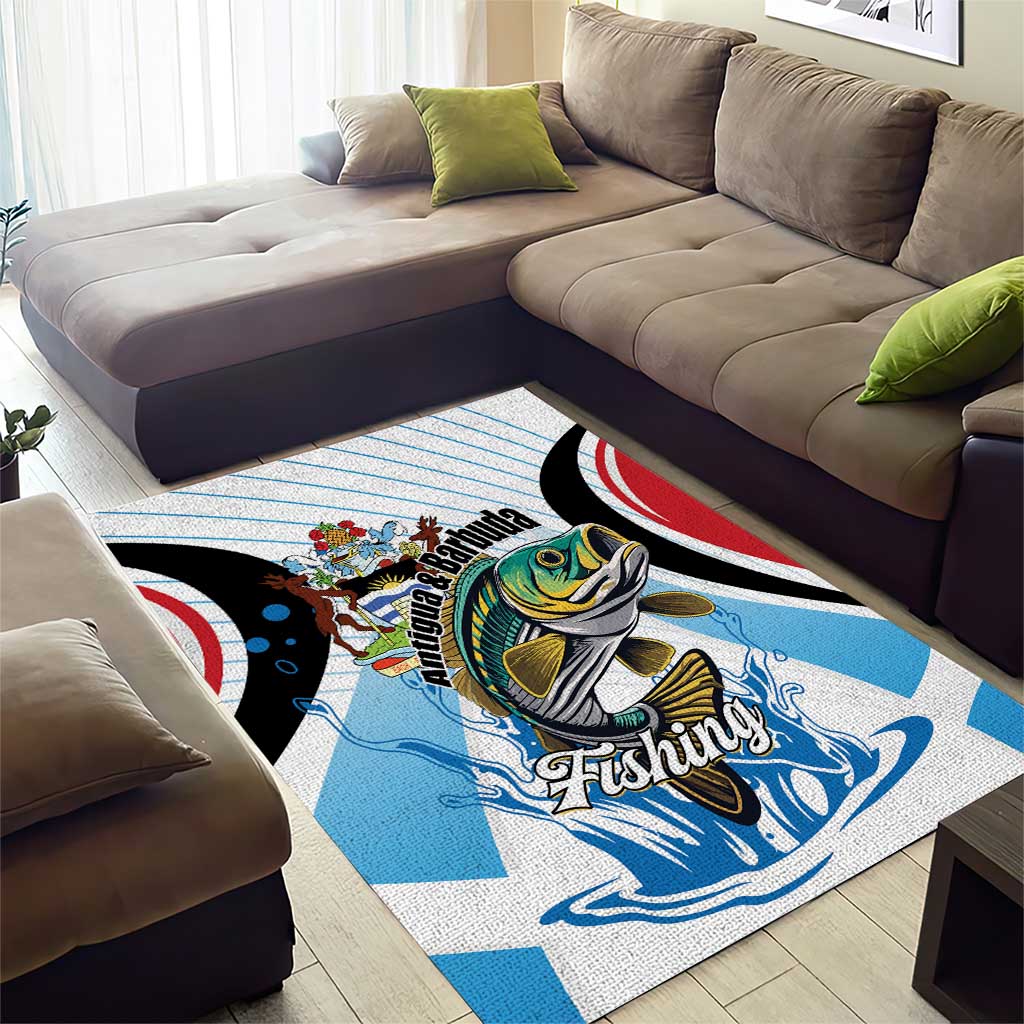 Antigua and Barbuda Fishing Area Rug Sporty Style