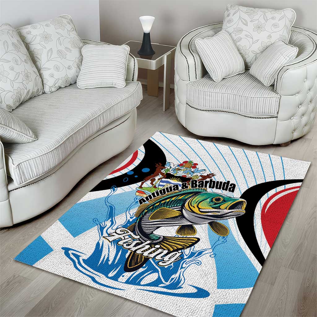 Antigua and Barbuda Fishing Area Rug Sporty Style