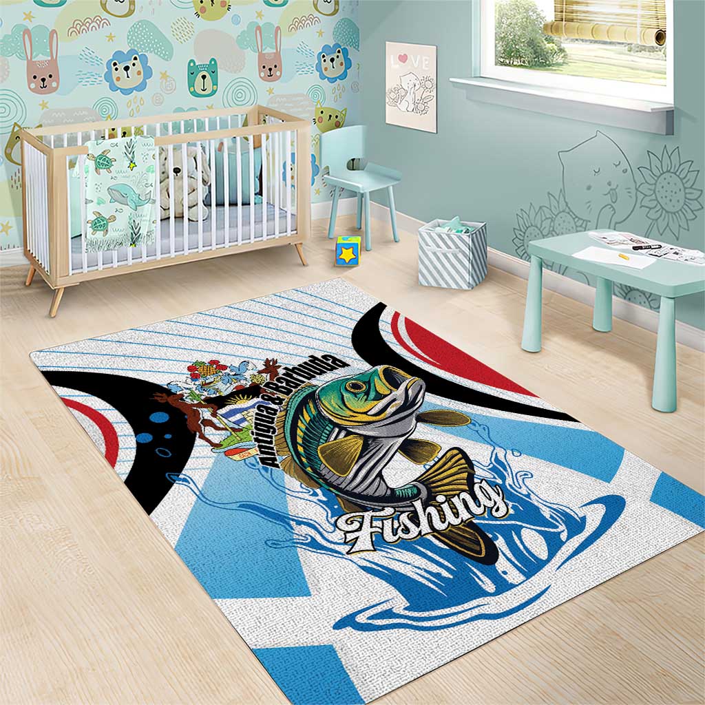 Antigua and Barbuda Fishing Area Rug Sporty Style