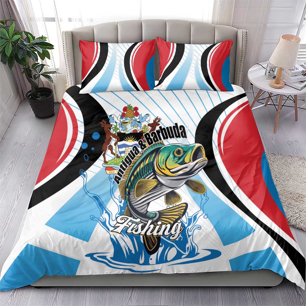 Antigua and Barbuda Fishing Bedding Set Sporty Style