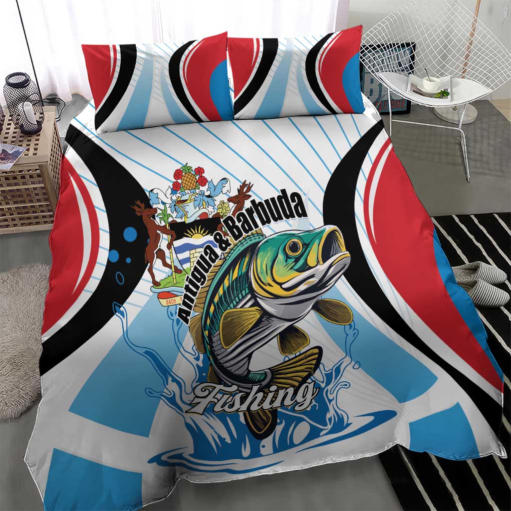 Antigua and Barbuda Fishing Bedding Set Sporty Style