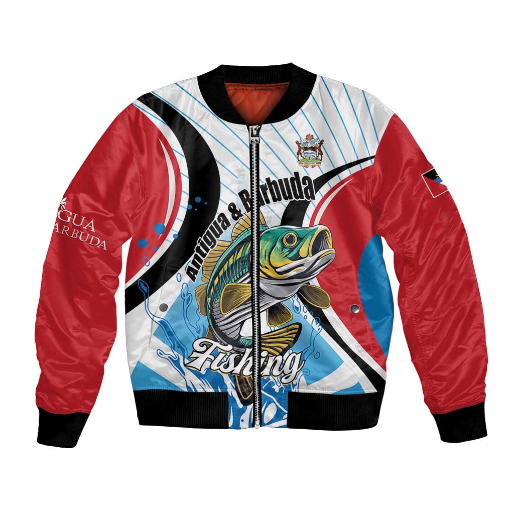Personalized Antigua and Barbuda Fishing Bomber Jacket Sporty Style