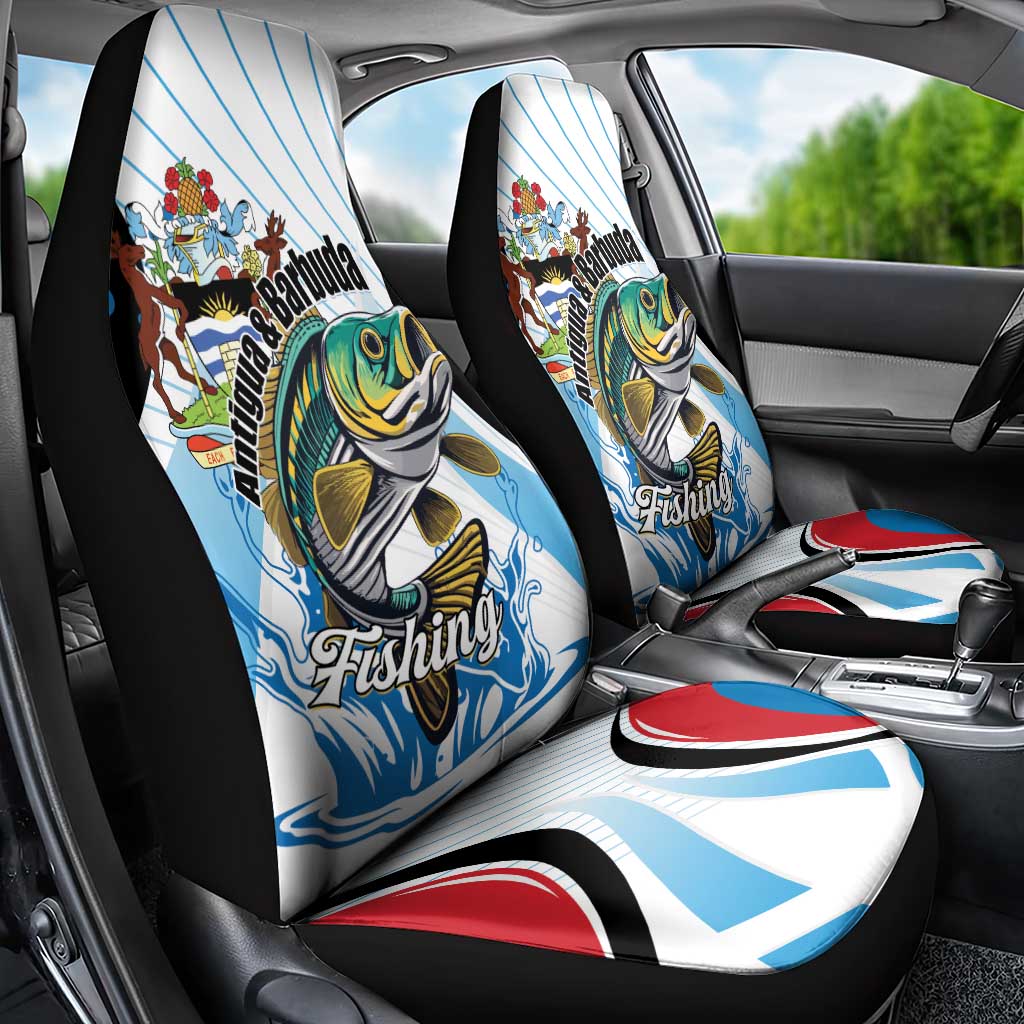 Antigua and Barbuda Fishing Car Seat Cover Sporty Style