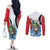 Personalized Antigua and Barbuda Fishing Couples Matching Off The Shoulder Long Sleeve Dress and Long Sleeve Button Shirt Sporty Style