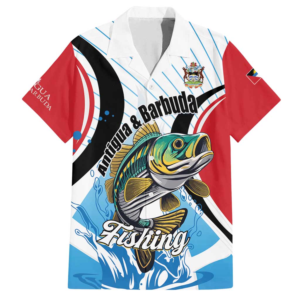 Personalized Antigua and Barbuda Fishing Family Matching Long Sleeve Bodycon Dress and Hawaiian Shirt Sporty Style