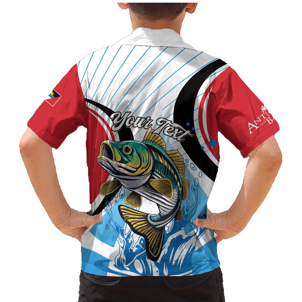 Personalized Antigua and Barbuda Fishing Family Matching Mermaid Dress and Hawaiian Shirt Sporty Style