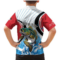 Personalized Antigua and Barbuda Fishing Family Matching Mermaid Dress and Hawaiian Shirt Sporty Style