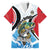 Personalized Antigua and Barbuda Fishing Family Matching Off The Shoulder Long Sleeve Dress and Hawaiian Shirt Sporty Style