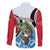Personalized Antigua and Barbuda Fishing Family Matching Off Shoulder Short Dress and Hawaiian Shirt Sporty Style