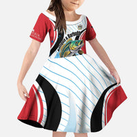 Personalized Antigua and Barbuda Fishing Family Matching Puletasi and Hawaiian Shirt Sporty Style