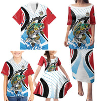 Personalized Antigua and Barbuda Fishing Family Matching Puletasi and Hawaiian Shirt Sporty Style