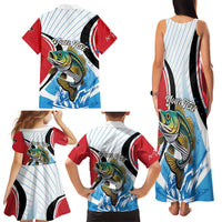 Personalized Antigua and Barbuda Fishing Family Matching Tank Maxi Dress and Hawaiian Shirt Sporty Style
