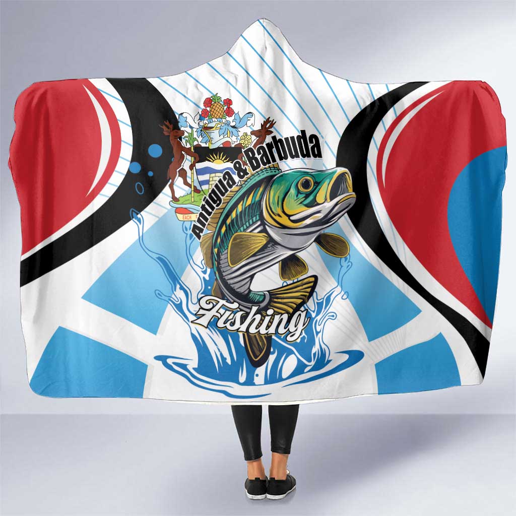 Antigua and Barbuda Fishing Hooded Blanket Sporty Style