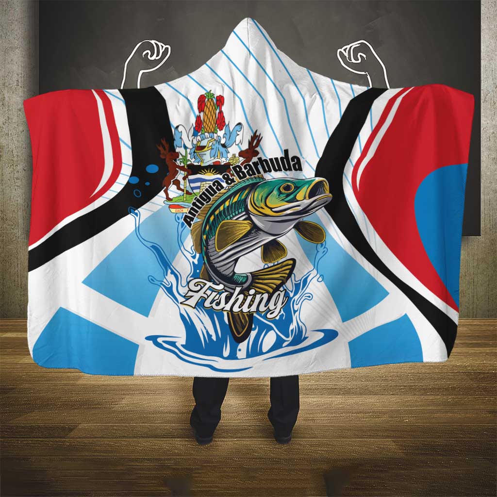 Antigua and Barbuda Fishing Hooded Blanket Sporty Style