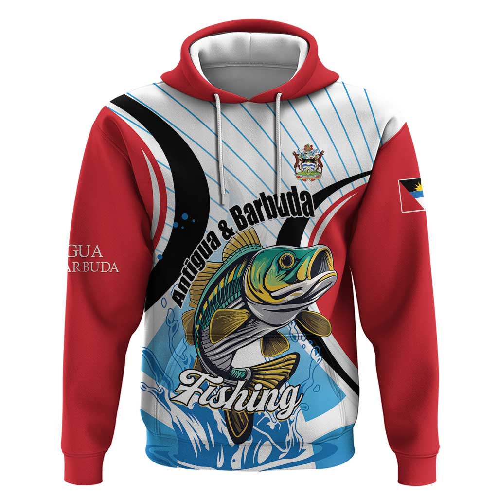 Personalized Antigua and Barbuda Fishing Hoodie Sporty Style