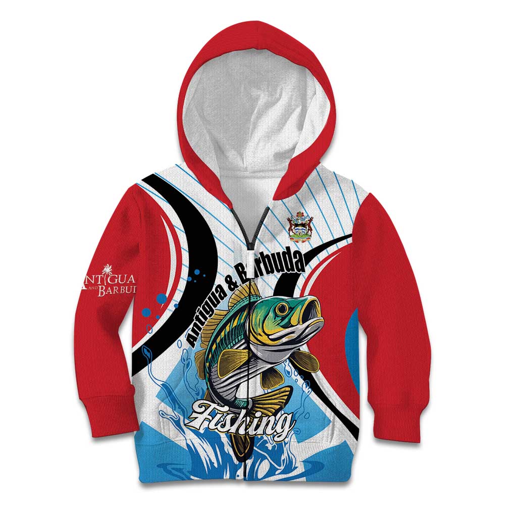 Personalized Antigua and Barbuda Fishing Kid Hoodie Sporty Style