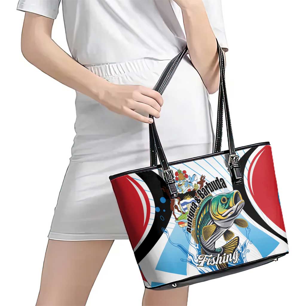 Antigua and Barbuda Fishing Leather Tote Bag Sporty Style