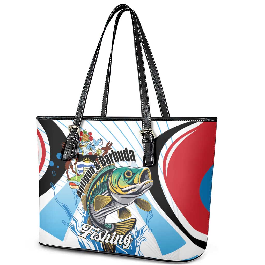 Antigua and Barbuda Fishing Leather Tote Bag Sporty Style