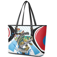 Antigua and Barbuda Fishing Leather Tote Bag Sporty Style