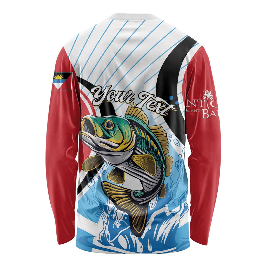 Personalized Antigua and Barbuda Fishing Long Sleeve Shirt Sporty Style