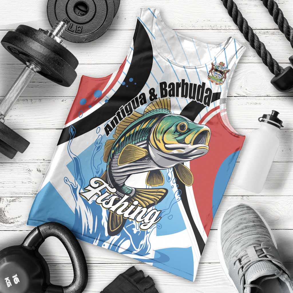 Personalized Antigua and Barbuda Fishing Men Tank Top Sporty Style