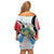 Personalized Antigua and Barbuda Fishing Off Shoulder Short Dress Sporty Style