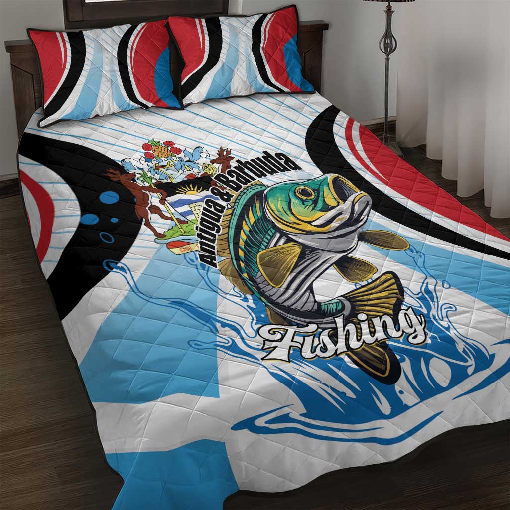 Antigua and Barbuda Fishing Quilt Bed Set Sporty Style