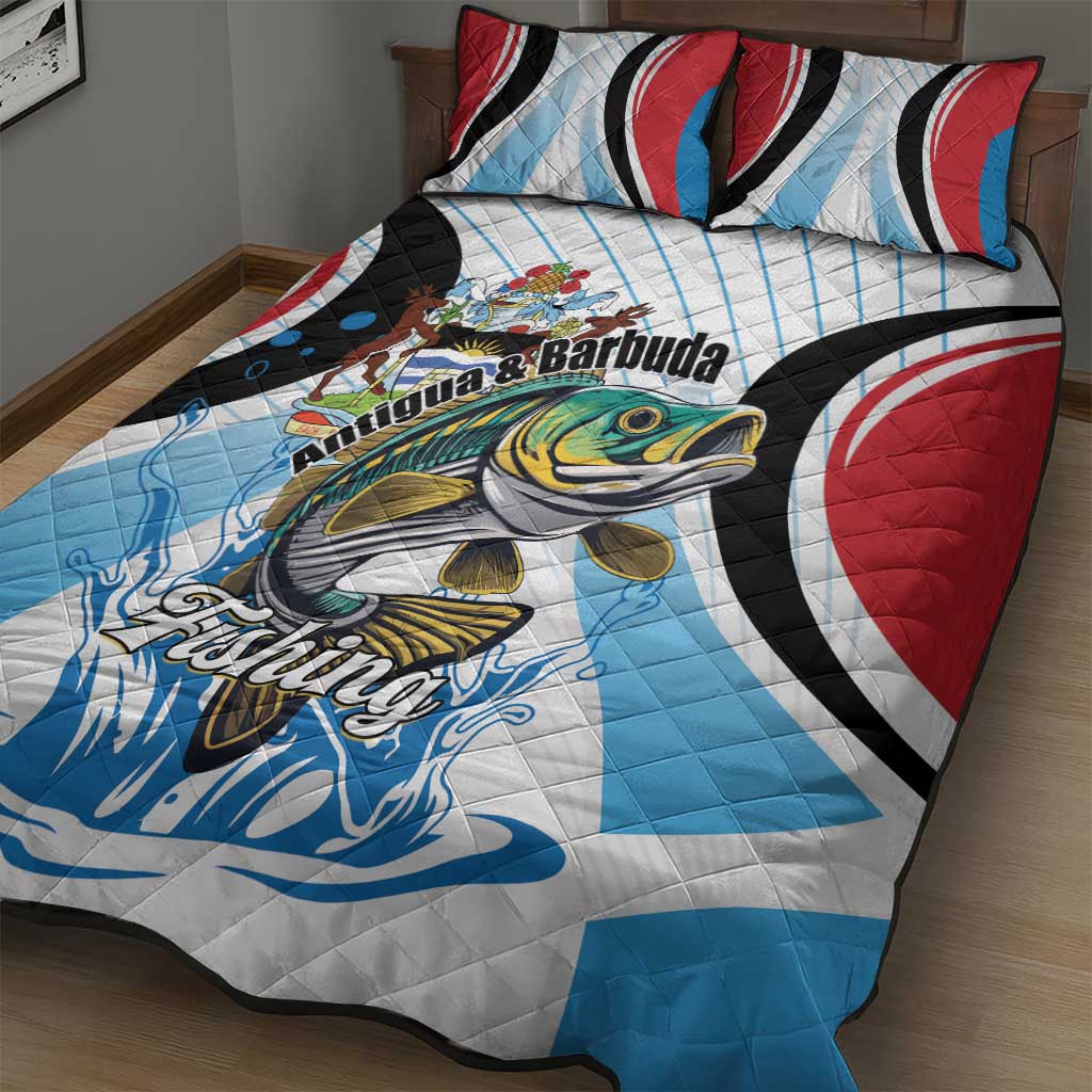 Antigua and Barbuda Fishing Quilt Bed Set Sporty Style