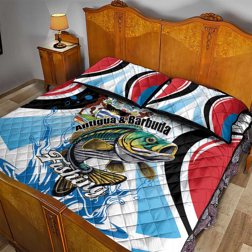Antigua and Barbuda Fishing Quilt Bed Set Sporty Style