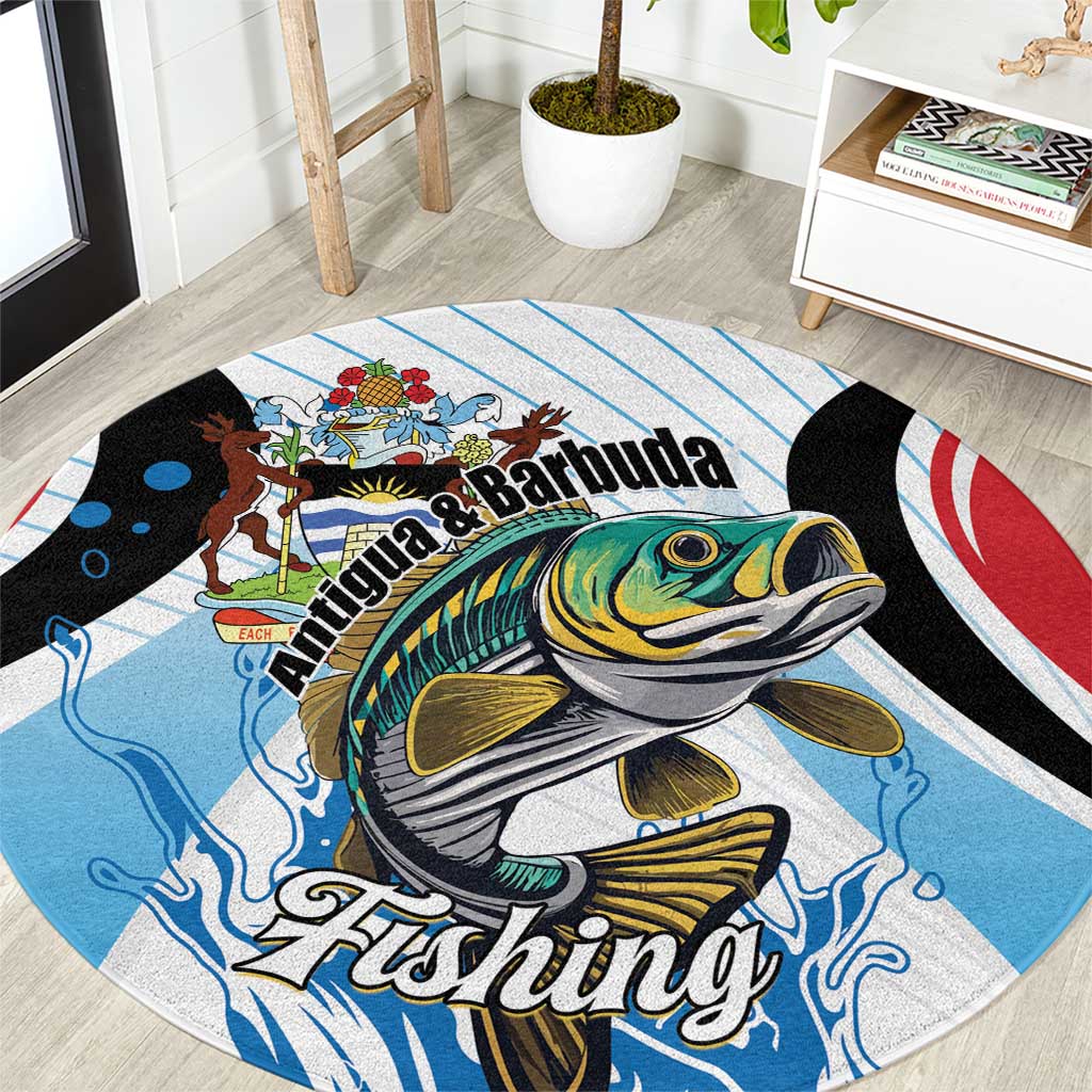 Antigua and Barbuda Fishing Round Carpet Sporty Style