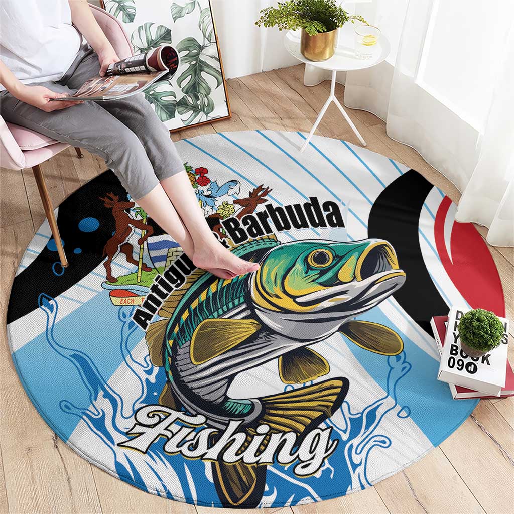 Antigua and Barbuda Fishing Round Carpet Sporty Style