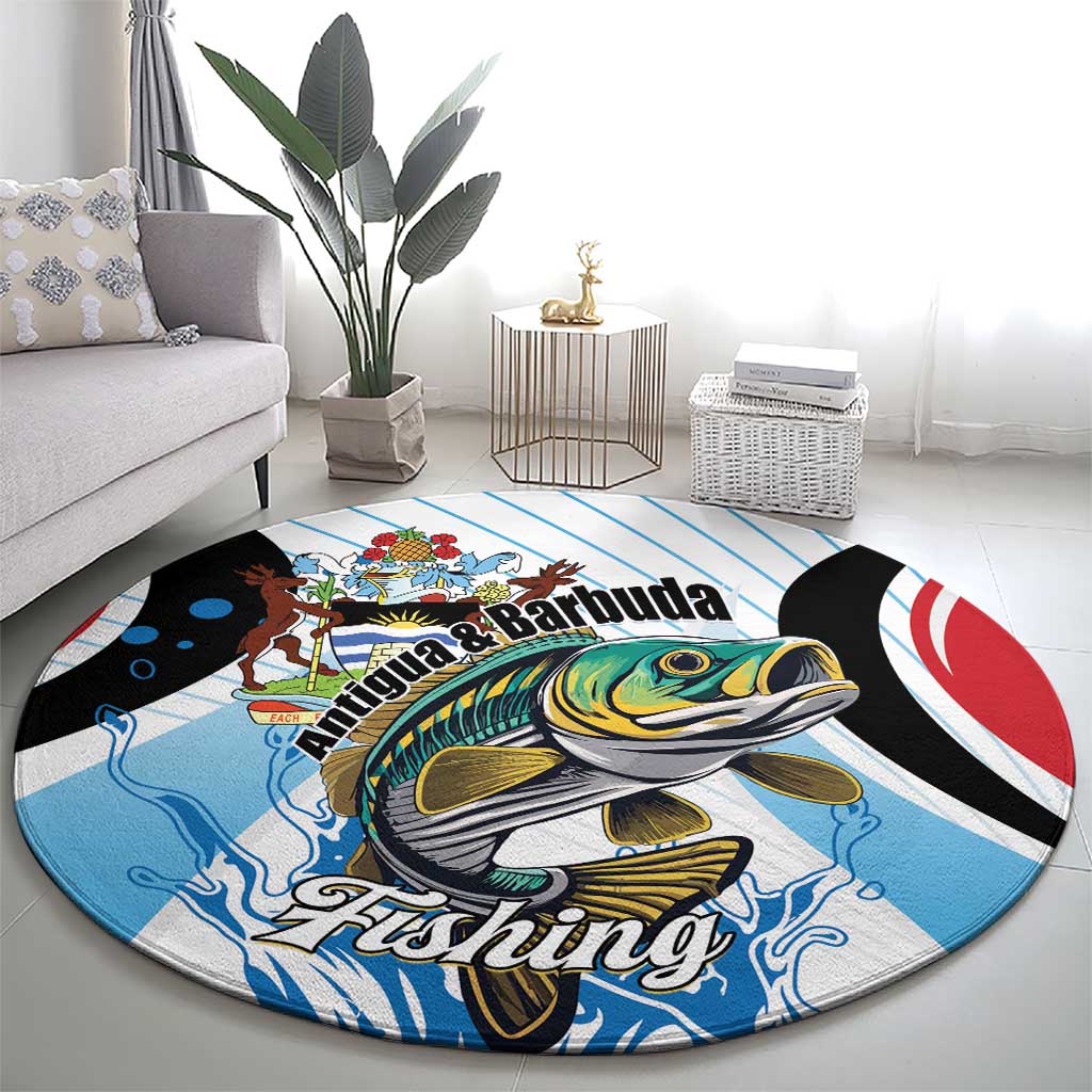 Antigua and Barbuda Fishing Round Carpet Sporty Style