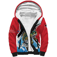 Personalized Antigua and Barbuda Fishing Sherpa Hoodie Sporty Style