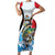 Personalized Antigua and Barbuda Fishing Short Sleeve Bodycon Dress Sporty Style
