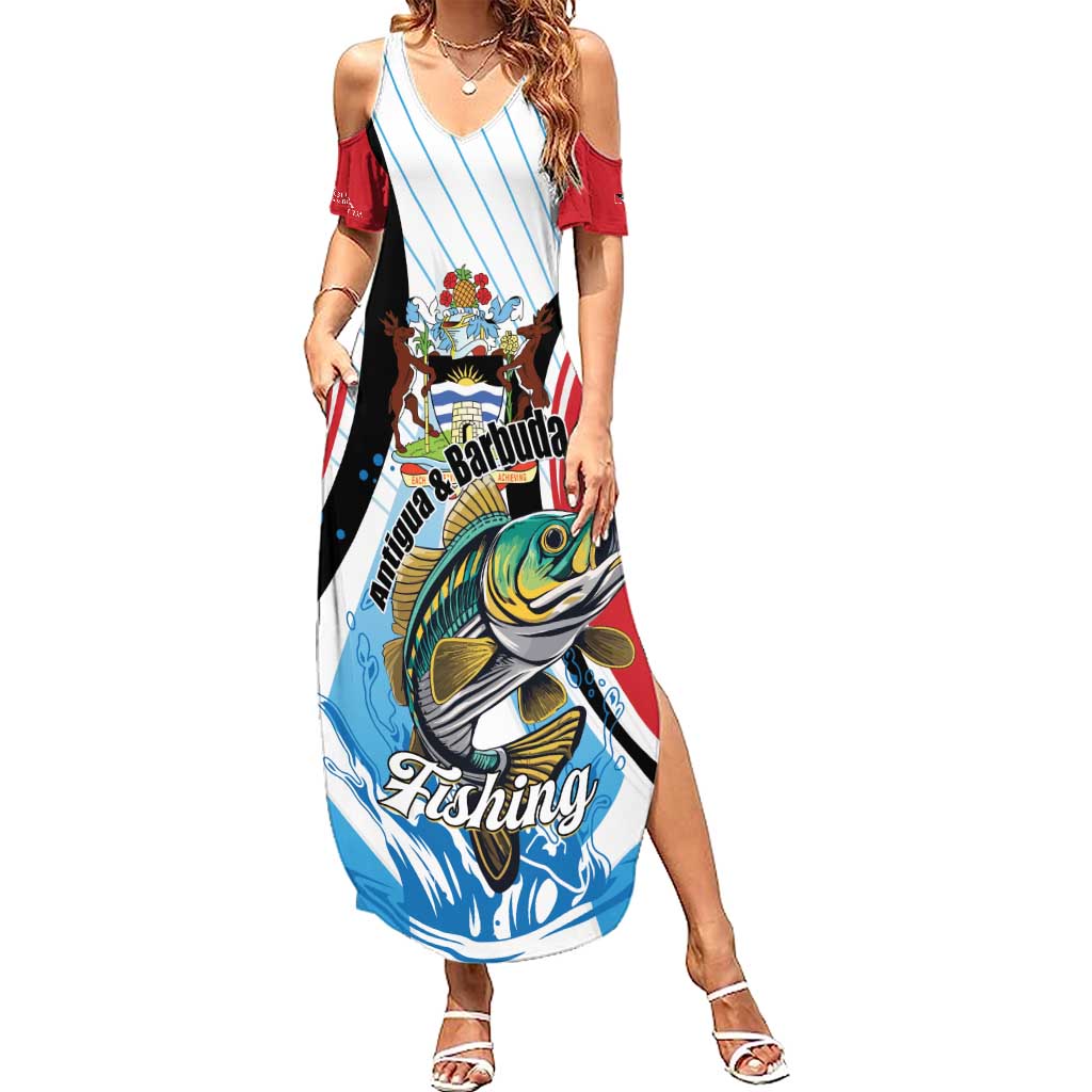 Personalized Antigua and Barbuda Fishing Summer Maxi Dress Sporty Style