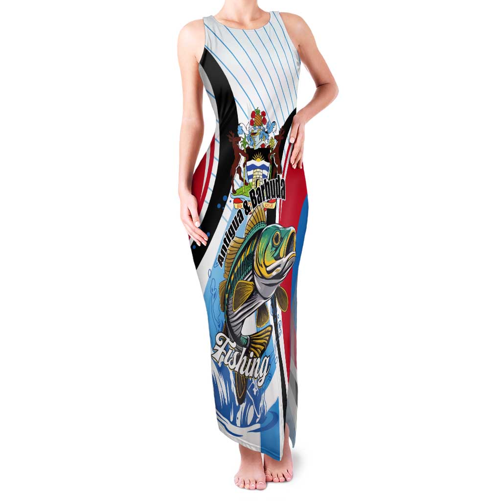 Personalized Antigua and Barbuda Fishing Tank Maxi Dress Sporty Style