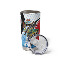 Personalized Antigua and Barbuda Fishing Tumbler Cup Sporty Style