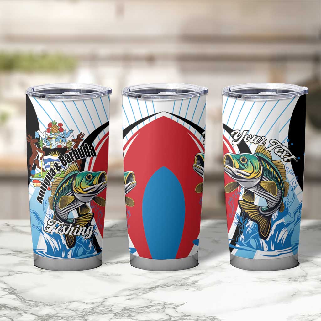 Personalized Antigua and Barbuda Fishing Tumbler Cup Sporty Style