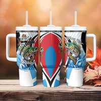 Personalized Antigua and Barbuda Fishing Tumbler With Handle Sporty Style