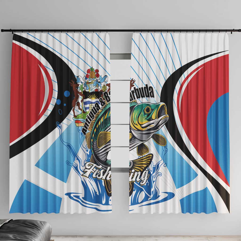 Antigua and Barbuda Fishing Window Curtain Sporty Style
