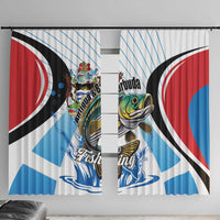 Antigua and Barbuda Fishing Window Curtain Sporty Style