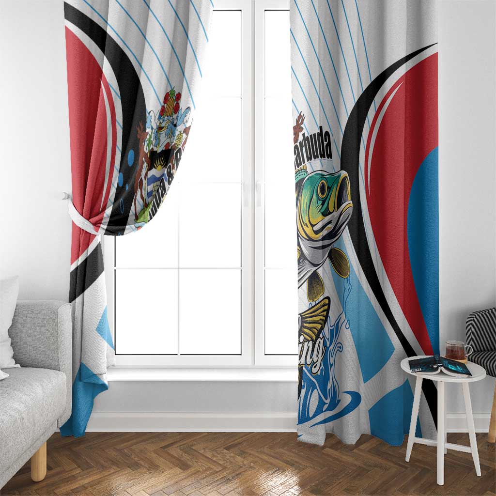 Antigua and Barbuda Fishing Window Curtain Sporty Style